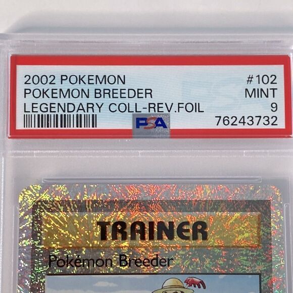 Pokémon 2002 Legendary Collection 102 Pokemon Breeder-Reverse Foil PSA 9 Card - Picture 4 of 4